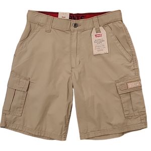 LEVIS YOUTH BOYS KAKHI RELAXED FIT CARGO SHORTS SIZE 8 HUSKY 28W
